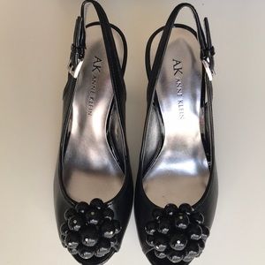 Anne Klein “Akemani” Style Hi Heel Peep Toe Shoes